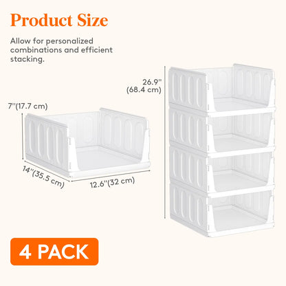 Stackable Closet Organizers & Storage Bins for Clothes