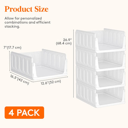 Stackable Closet Organizers & Storage Bins for Clothes