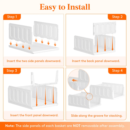 Stackable Closet Organizers & Storage Bins for Clothes