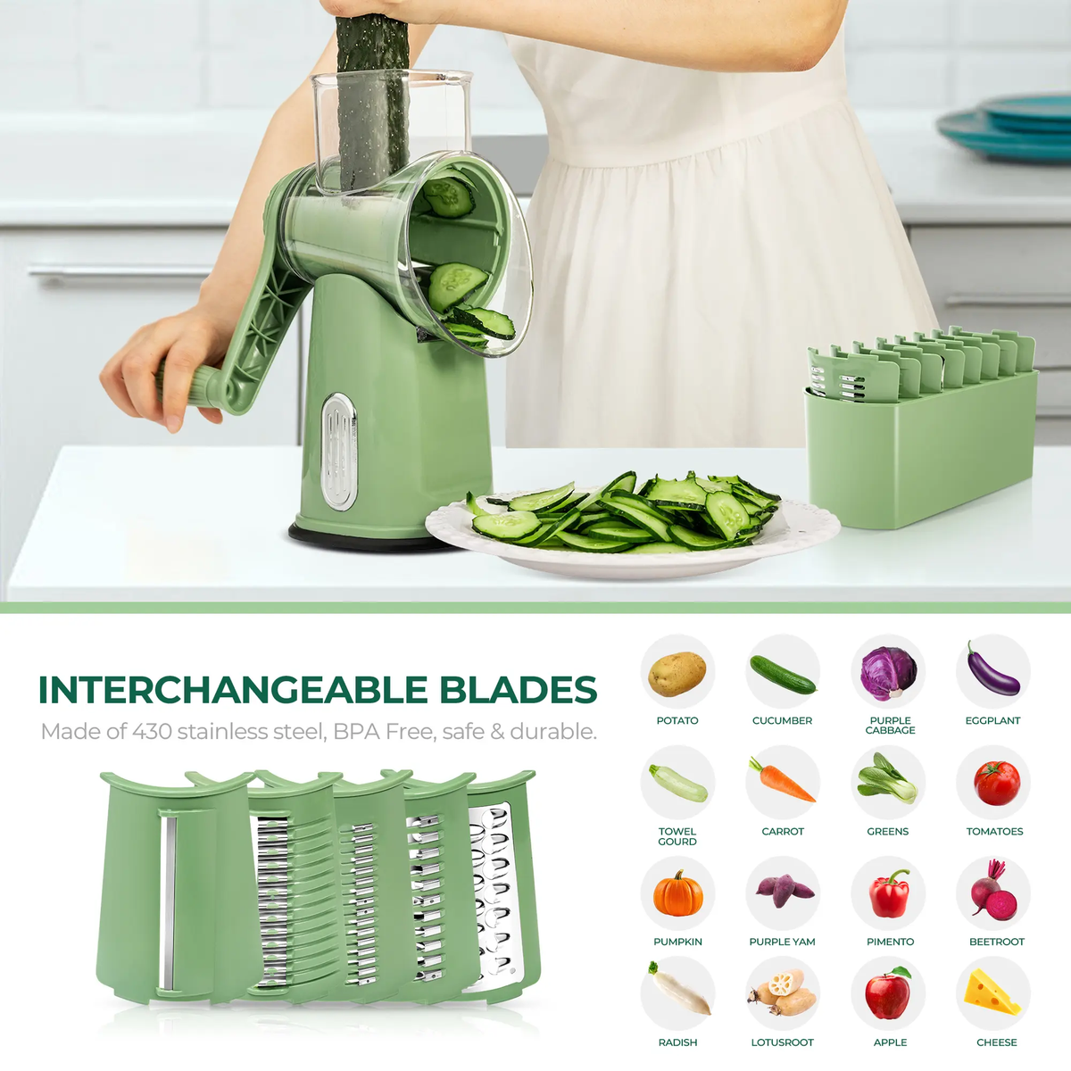 Hand Crank Manual Cheese Shredder