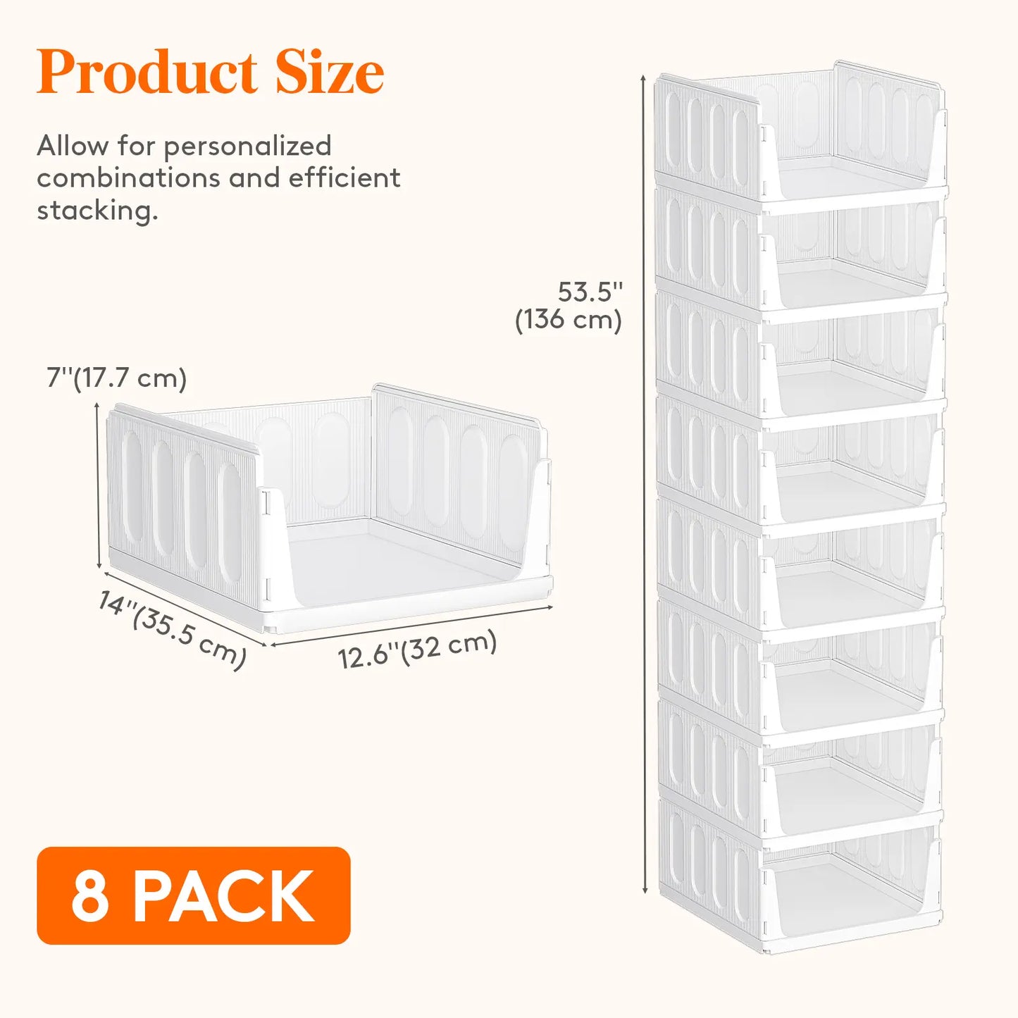 Stackable Closet Organizers & Storage Bins for Clothes