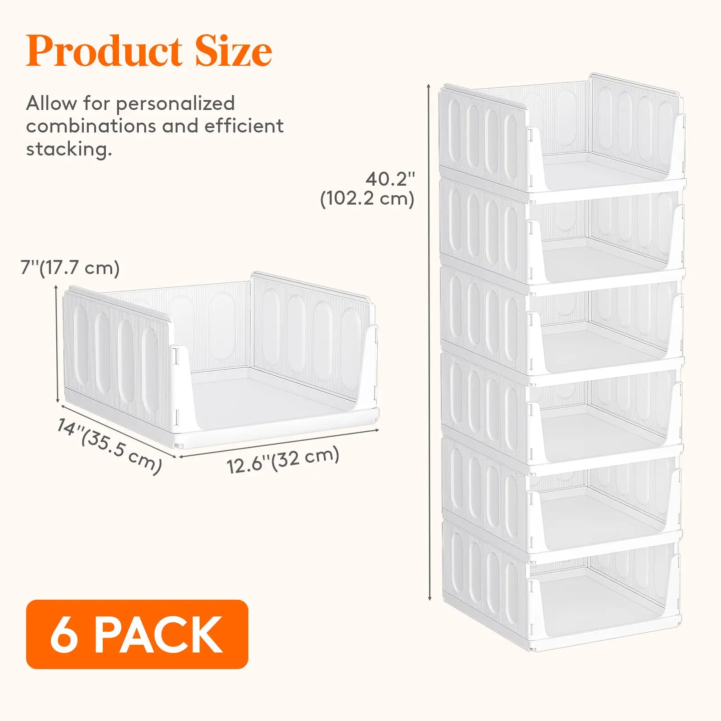 Stackable Closet Organizers & Storage Bins for Clothes