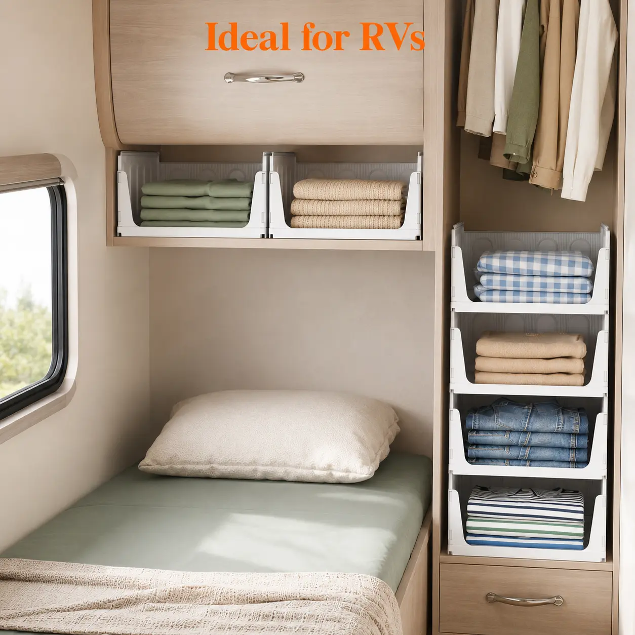 Stackable Closet Organizers & Storage Bins for Clothes