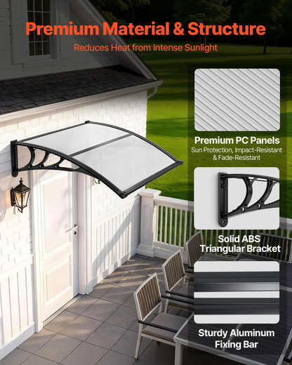 Awnings for Door Entrance,Exterior Front DoorWindow Awnings with Drainage