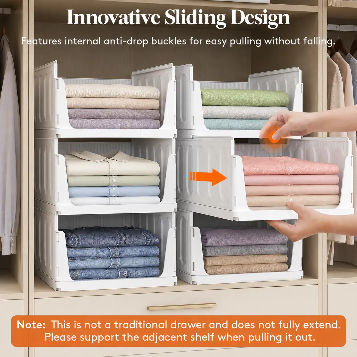 Stackable Closet Organizers & Storage Bins for Clothes