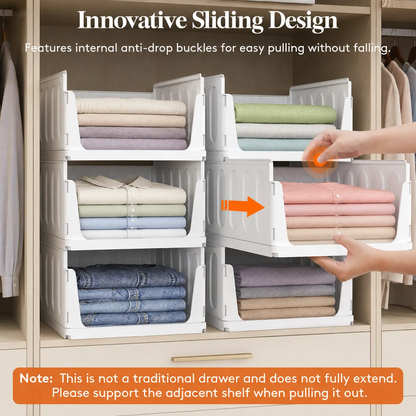Stackable Closet Organizers & Storage Bins for Clothes