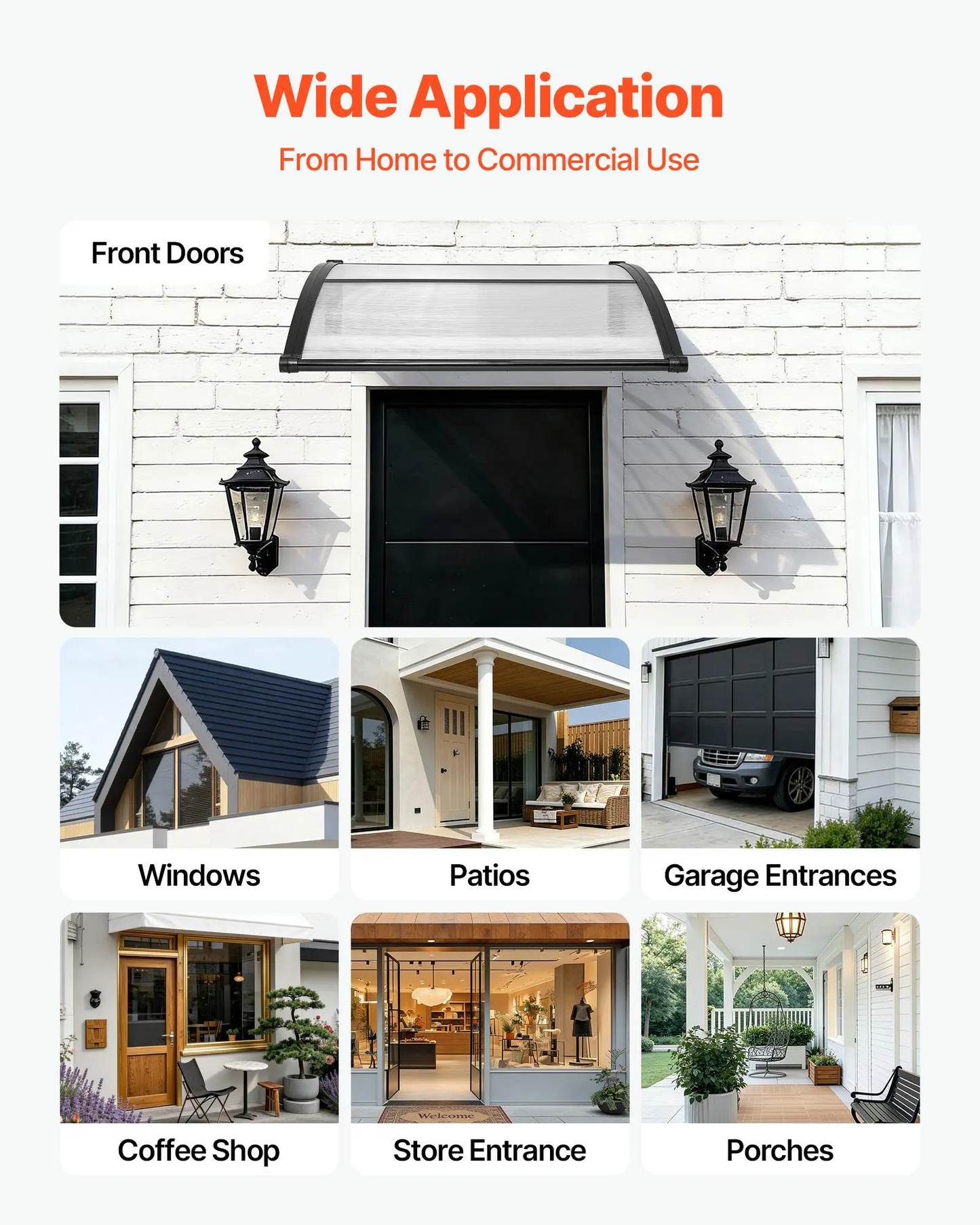 Awnings for Door Entrance,Exterior Front DoorWindow Awnings with Drainage