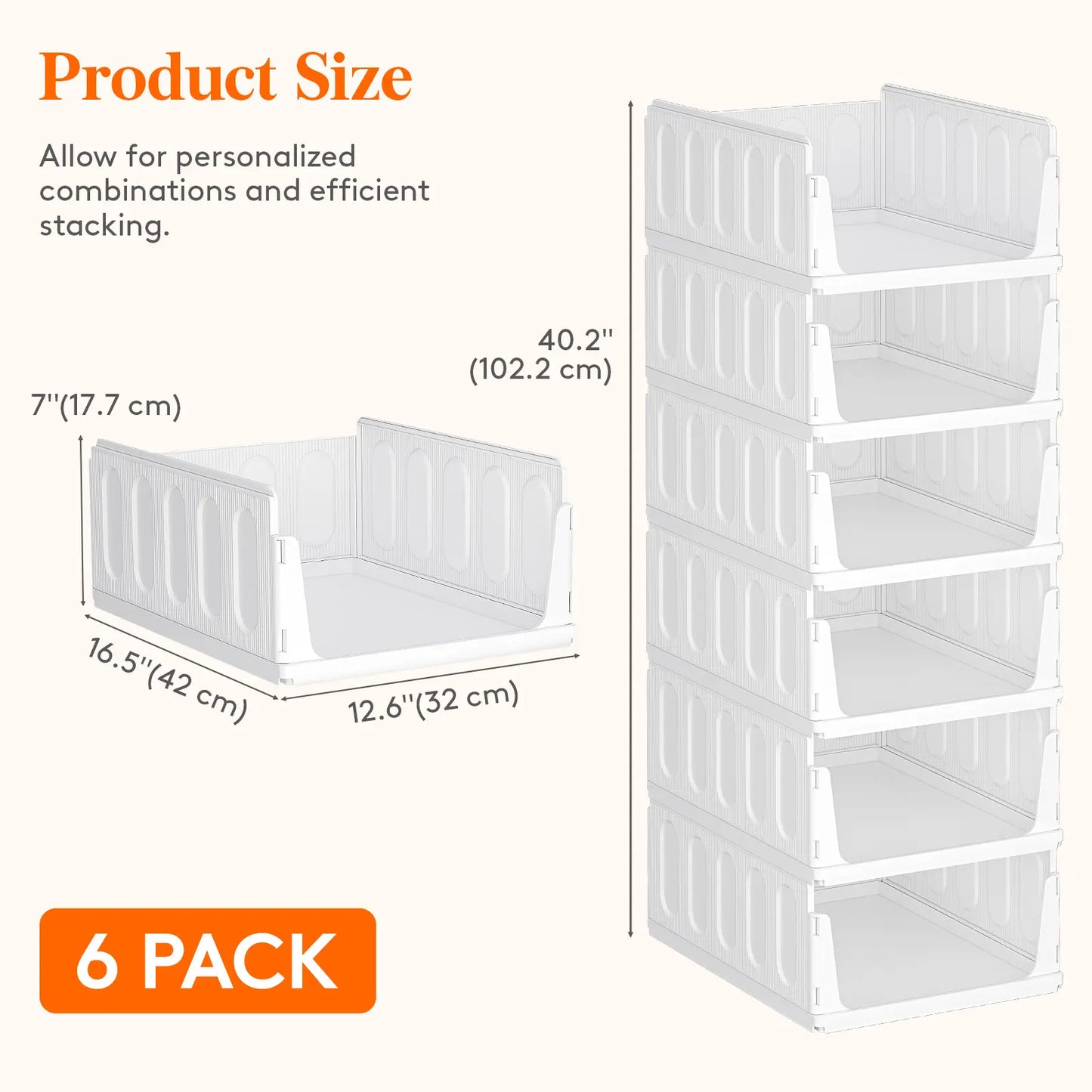 Stackable Closet Organizers & Storage Bins for Clothes