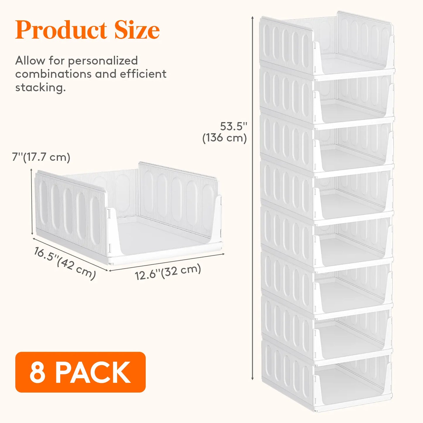 Stackable Closet Organizers & Storage Bins for Clothes