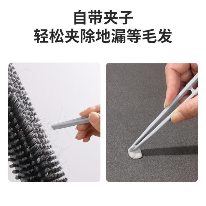 Floor Scrub Brush with Long Handle, cleaning brush,3 in 1 Scrape and Heavy-Duty Stiff Bristle Scrubber Brush