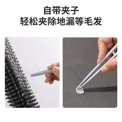 Floor Scrub Brush with Long Handle, cleaning brush,3 in 1 Scrape and Heavy-Duty Stiff Bristle Scrubber Brush